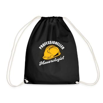 Professioneller Mauerologist Maurer Geschenk - Turnbeutel - Schwarz - Vorne