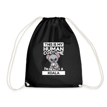 C’est mon costume humain, je suis vraiment un koala - Sac de sport léger - noir - Devant