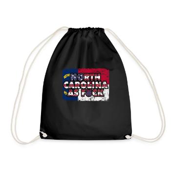 America US Flag State Flag North Carolina - Drawstring Bag - black - Front