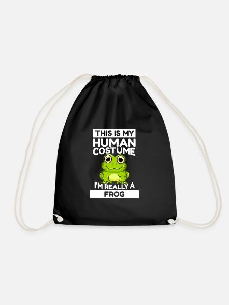 Grenouilles C’est mon costume humain Je suis vraiment une grenouille - Sac de sport léger - noir