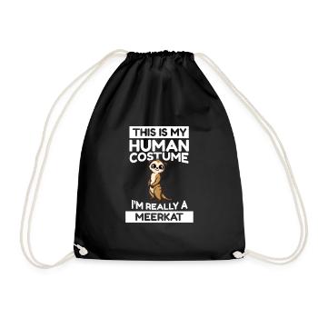 C’est mon costume humain, je suis vraiment un suricate - Sac de sport léger - noir - Devant