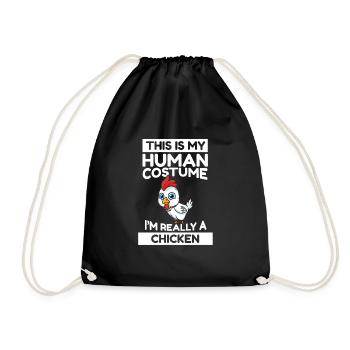 Huhn C’est mon costume humain Je suis vraiment un poulet - Sac de sport léger - noir - Devant