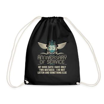 35 ans de service 35 ans de service - Sac de sport léger - noir - Devant