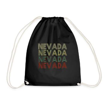 Retro America State Flag Vintage Nevada - Turnbeutel - Schwarz - Vorne