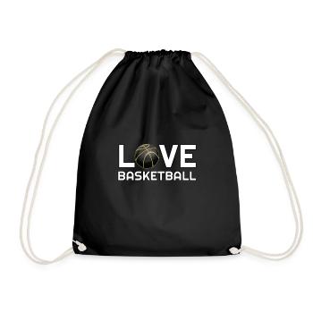 Love Basketball Basketball Tournament Club - Drawstring Bag - black - Front