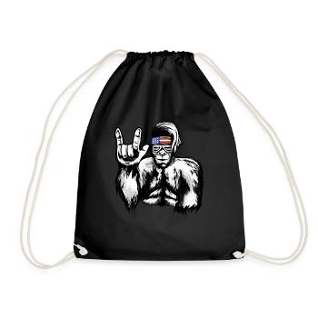 Bigfoot Independence Day America USA - Drawstring Bag - black - Front