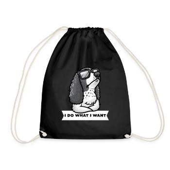 Deutsch Springer Spaniel Chien - Sac de sport léger - noir - Devant