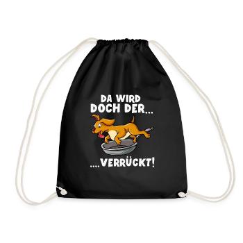 Hund - Turnbeutel - Schwarz - Vorne