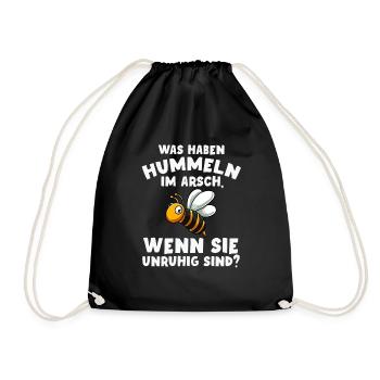 Hummeln - Turnbeutel - Schwarz - Vorne