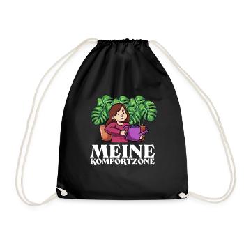 Meine Komfortzone Garten Gartenarbeit - Turnbeutel - Schwarz - Vorne