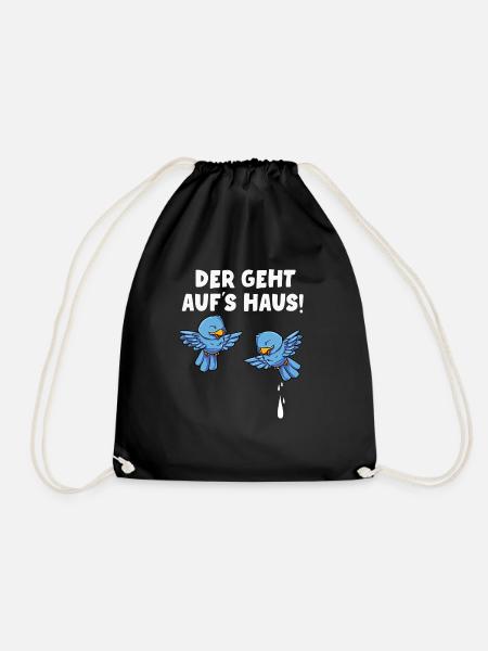 Der Geht Aufs Haus - Turnbeutel - Schwarz