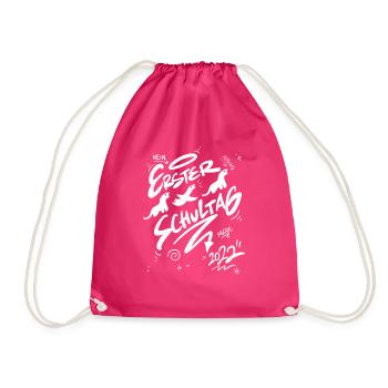 Erster Schultag Einschulung - Turnbeutel - Fuchsia - Vorne