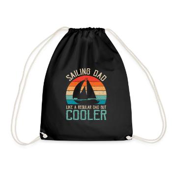 Sailing Dad - Drawstring Bag - black - Front