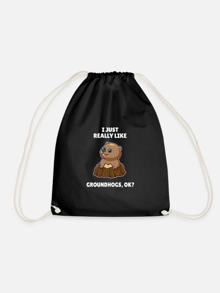 Murmeltier Fan I Just Really Like Groundhogs OK - Turnbeutel - Schwarz