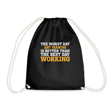 LE PIRE JOUR DE L’ÉLEVAGE DE FOURMIS EST MEILLEUR QUE LE MEILLEUR - Sac de sport léger - noir - Devant