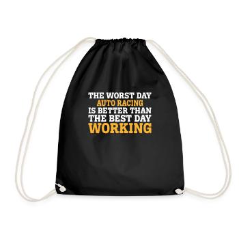 LE PIRE JOUR DE COURSE AUTOMOBILE EST MEILLEUR QUE LE MEILLEUR - Sac de sport léger - noir - Devant