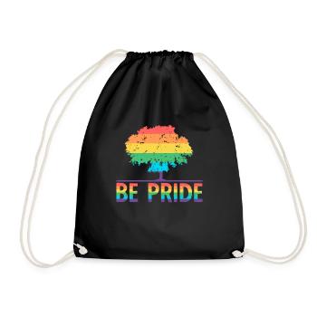 Be Pride Tree - LGBT Gay Pride Month Community - Drawstring Bag - black - Front