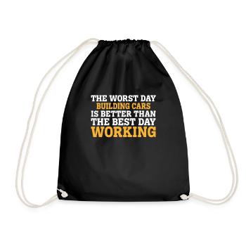 LE PIRE JOUR DE CONSTRUCTION DE VOITURES EST MEILLEUR QUE LE BES - Sac de sport léger - noir - Devant