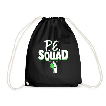 Physical Education Teacher PE Squad Sports Coach - Drawstring Bag - black - Front