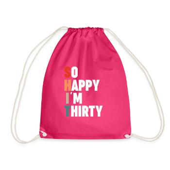 Si heureux à la célébration de trente ans famille - Sac de sport léger - fuchsia - Devant