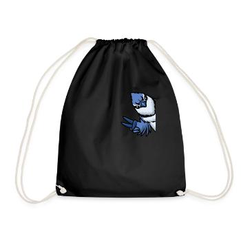 Blue Jay Bird - Drawstring Bag - black - Front