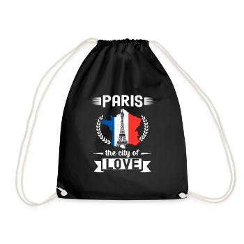 France Drapeau France Paris Marseille Français - Sac de sport léger - noir - Devant