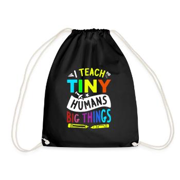 Teacher Gift Educator Pedagogue School Teacher Training - Drawstring Bag - black - Front