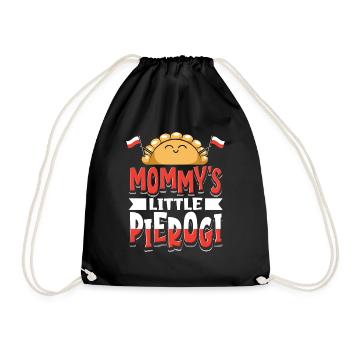 Mamas kleiner Pierogi Polnisch Baby - Turnbeutel - Schwarz - Vorne