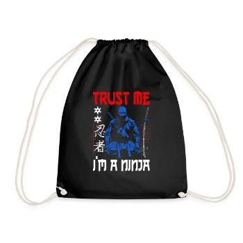Ninja Gift Karate Ninjutsu Judo Samurai Japan - Drawstring Bag - black - Front