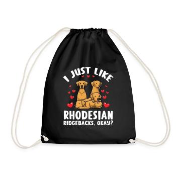 Chien Rhodesian Ridgeback - Sac de sport léger - noir - Devant