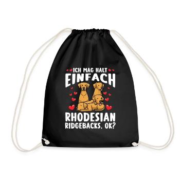 Chien Rhodesian Ridgeback - Sac de sport léger - noir - Devant