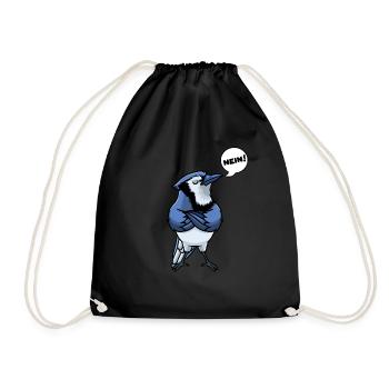 Blue Jay Bird - Drawstring Bag - black - Front