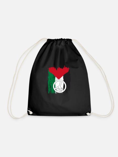 Palestine - Drawstring Bag - black