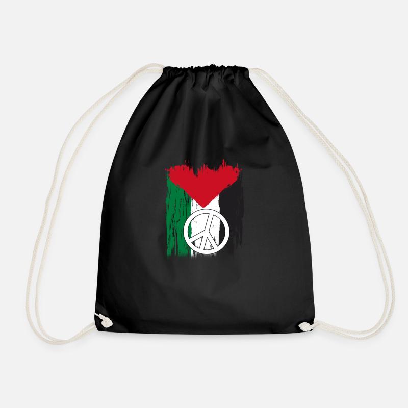 Palestine - Drawstring Bag - black