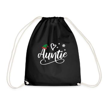 Tante Geschenk Neffe Nichte Patentante Tantchen - Turnbeutel - Schwarz - Vorne