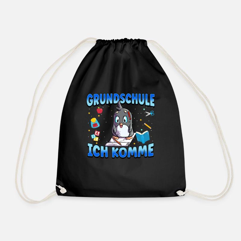 Grundschule Ich Komme Ein Schulkind Einschulung - Turnbeutel - Schwarz