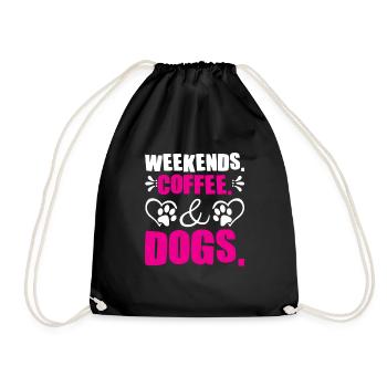 week-ends café chiens - Sac de sport léger - noir - Devant