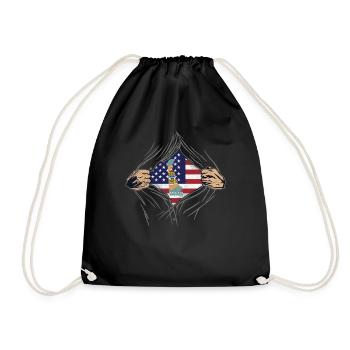 Rip Reveal America State Flag Delaware - Turnbeutel - Schwarz - Vorne
