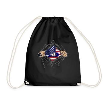 Rip Reveal America State Flag Kentucky - Turnbeutel - Schwarz - Vorne