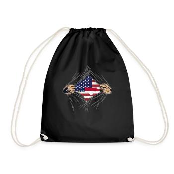 Rip Reveal America State Flag North Carolina - Drawstring Bag - black - Front