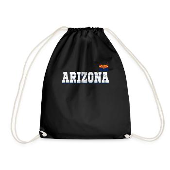 State Name America State Flag Arizona - Turnbeutel - Schwarz - Vorne