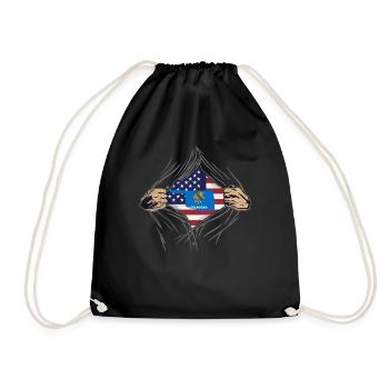 Rip Reveal America State Flag Oklahoma - Turnbeutel - Schwarz - Vorne
