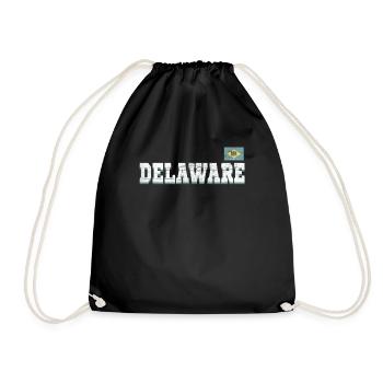 State Name America State Flag Delaware - Turnbeutel - Schwarz - Vorne