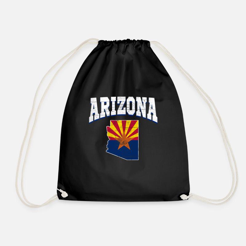 US America State Flag Land Map Arizona - Turnbeutel - Schwarz