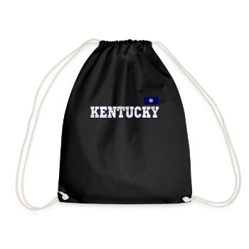 State Name America State Flag Kentucky - Turnbeutel - Schwarz - Vorne
