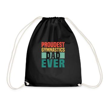 Le plus fier de la gymnastique père de tous les temps Drôle de père - Sac de sport léger - noir - Devant