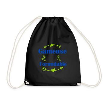 Cadeau femme Gameuse formidable - Sac de sport léger - noir - Devant