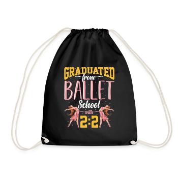 Ballett Tanz Klassisch Ballerina Lifestyle Geschen - Turnbeutel - Schwarz - Vorne