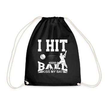 Sportler Lebensstil Sport Spiel Baseball Catcher - Turnbeutel - Schwarz - Vorne