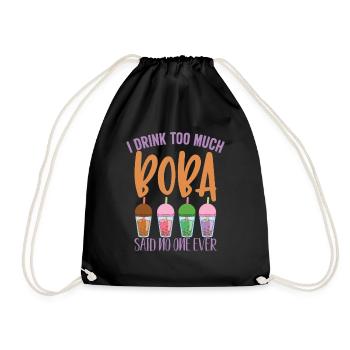 Bubble Tea Milktea Lovers Boba Lifestyle Gift - Drawstring Bag - black - Front